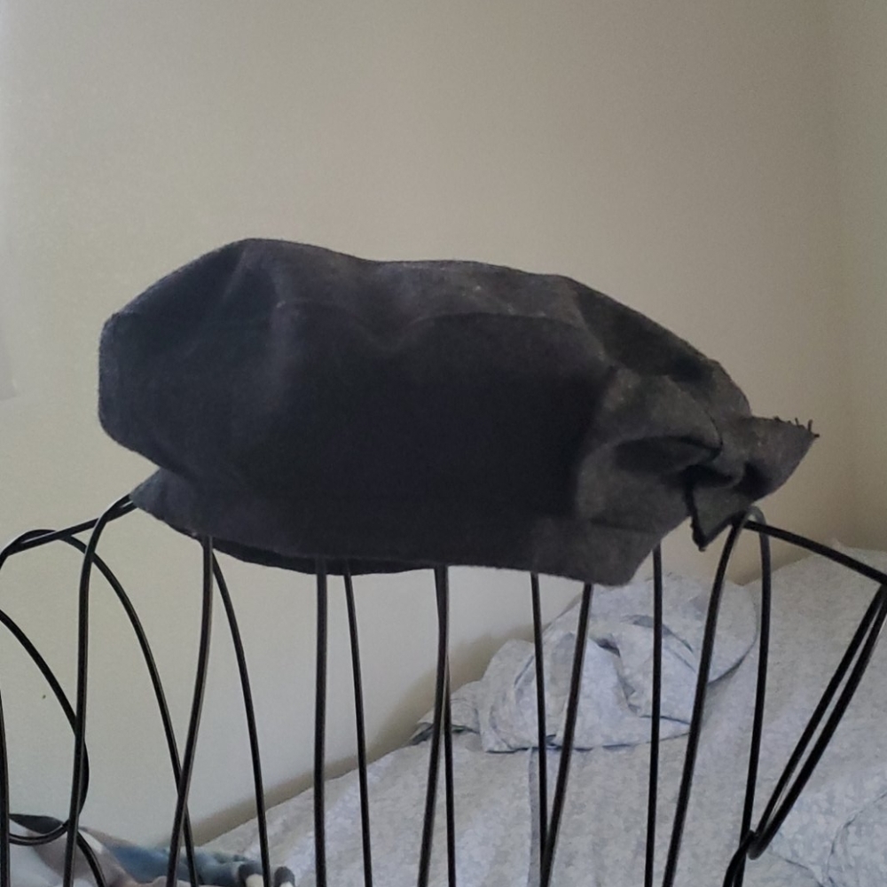 ★Cute Wool Beret Grey Hat with Bow